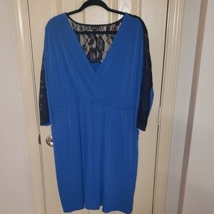 Torrid Blue Dress with lace back